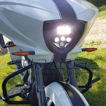 

Motorcycle Black Led Headlight Hi-Lo Beam For Victory Motorcycle Vegas Hammer