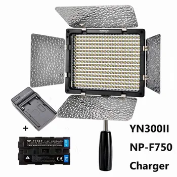 

Yongnuo YN300 II YN-300 ll Pro LED Video Light Lighting with 5200mAh NP-F750 Battery & Charger for Canon Nikon Camera Camcorder