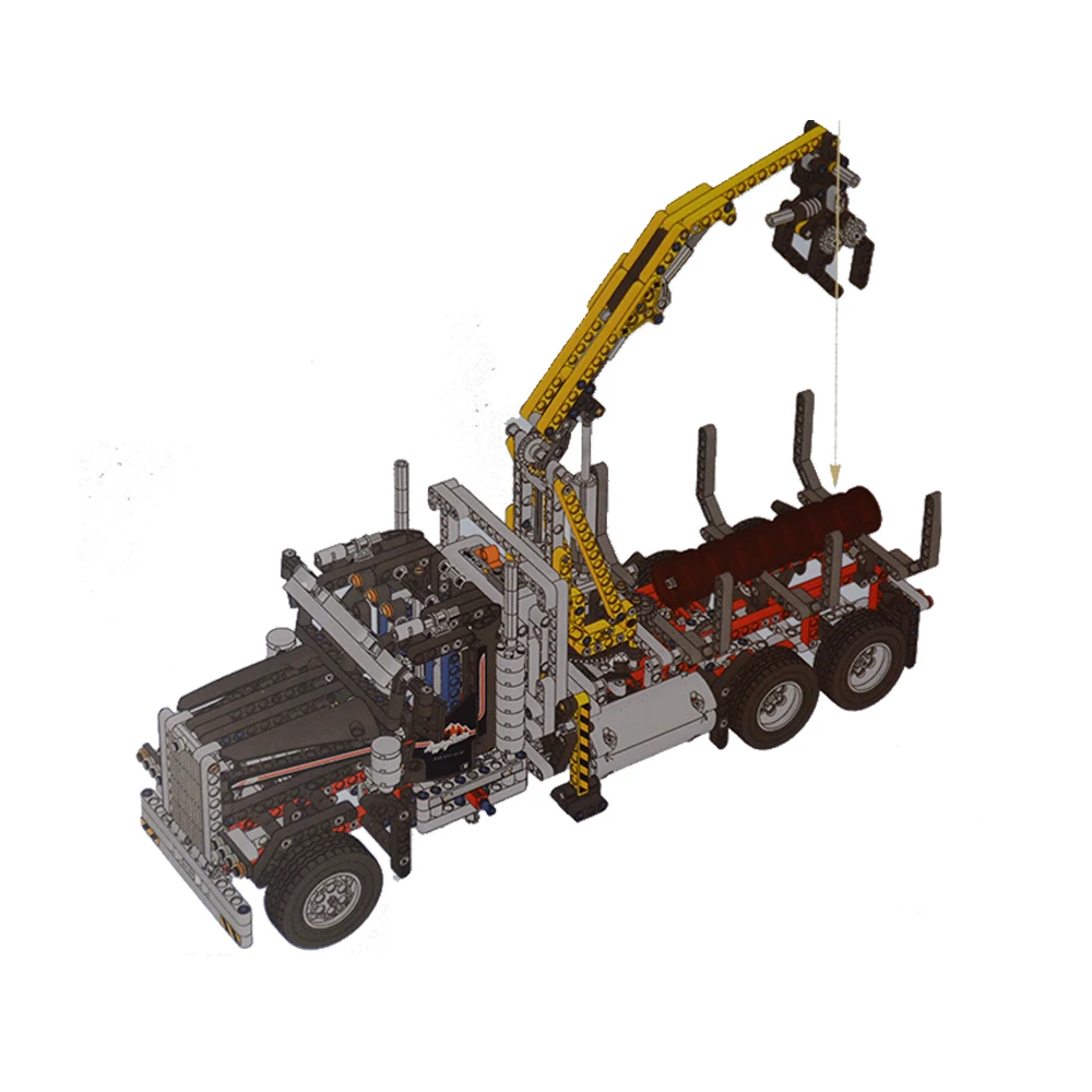 

1338Pcs Technic Mechanical Series The Logging Truck Set Children Building Blocks Bricks Toys Model legoinglys 9397