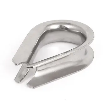 

16mm 5/8-inch Stainless Steel Wire Rope Cable Thimbles Silver Tone