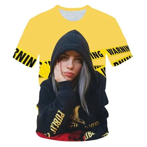 Лидер продаж, футболка с принтом Billie Eilish, Мужская/wo, Songstress, 3D, хип-хоп футболка, повседневная, уличный стиль, одежда, шесть футов под топы - Цвет: 629