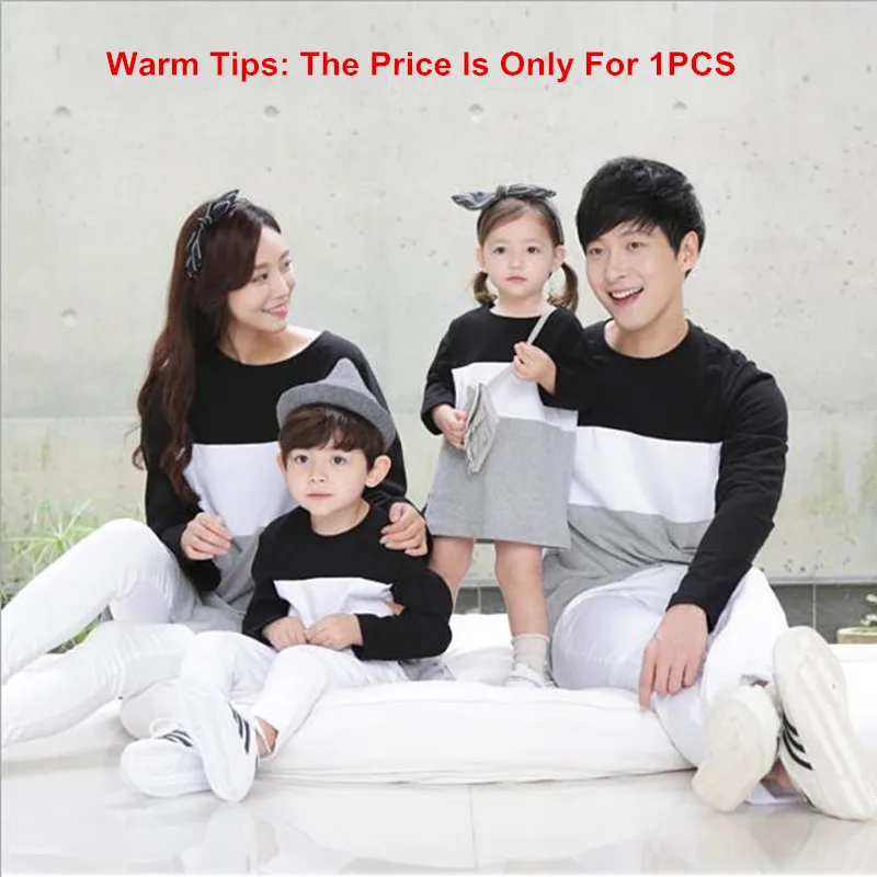 Family Look Mother Father And Me Matching Clothes Mom Baby Girls Dress Dad Boys Tshirts PRICE