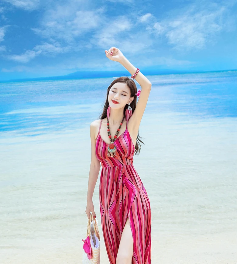 

Beach dress suspender chiffon dress fairy dress seaside holiday dress