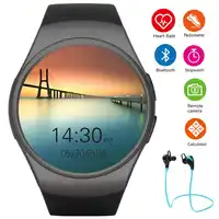 Kw18 Bluetooth Smart Watch Men Women Heart Rate Monitor Pedometer Running Watch Full Screen Support Sim TF Card Smartwatch Phone