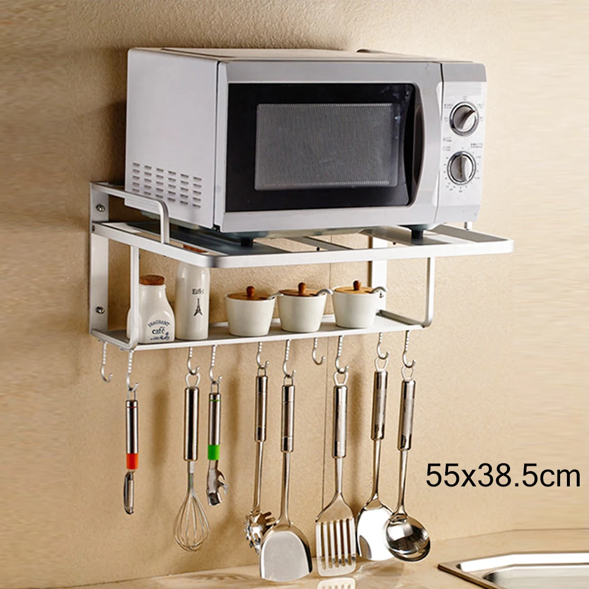 2 Tier Space Aluminum Microwave Oven Bracket Wall Mounted Kitchen Rack Light Grate kitchen Shelf Microwave Oven Rack Storage цена 2 Tier Space Aluminum Microwave Oven Bracket Wall Mounted Kitchen Rack Light Grate kitchen Shelf Microwave Oven Rack Storage цены онлайн