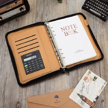 Высококлассная модная деловая папка А5, многофункциональная папка для менеджеров, сумка для продажи коммерческой недвижимости на молнии, цвет: черный, коричневый