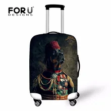 Roman Voyage Bagages Couverture Protecteur 18-30 pouce Cas 3D Animal Chien Conception Valise Couverture Élastique Étanche Bagages Accessoires