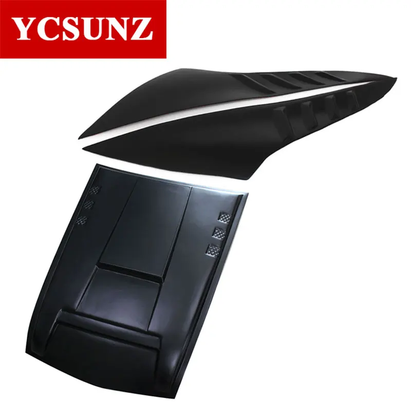 Черная крышка капота для Mitsubishi l200 Triton Pajero Sport крышка капота для Mitsubishi для Ycsunz - Цвет: black hood side vent