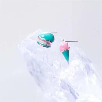 

Sole Memory Summer Cool Cake Ice Cream Cute Romantic 925 Sterling Silver Fashion Female Stud Earrings SEA541
