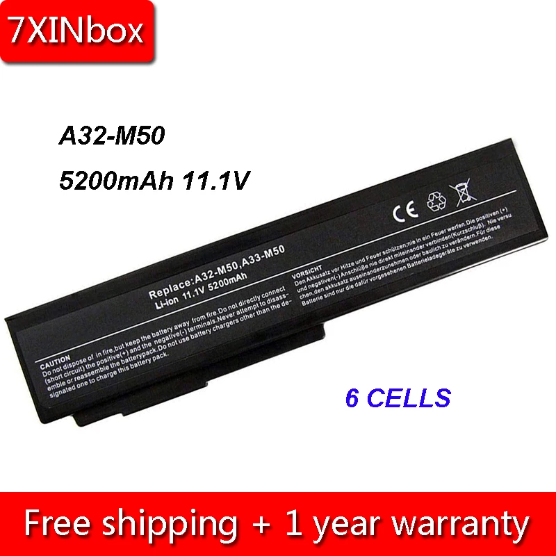 7 xinbox 6cell 5200 мАч 11,1 V A32-M50 A32-N61 A32-X64 A33-M50 Аккумулятор для ноутбука ASUS N53S N53J N53JQ N43 N61JQ G50 G60 X55 X55V