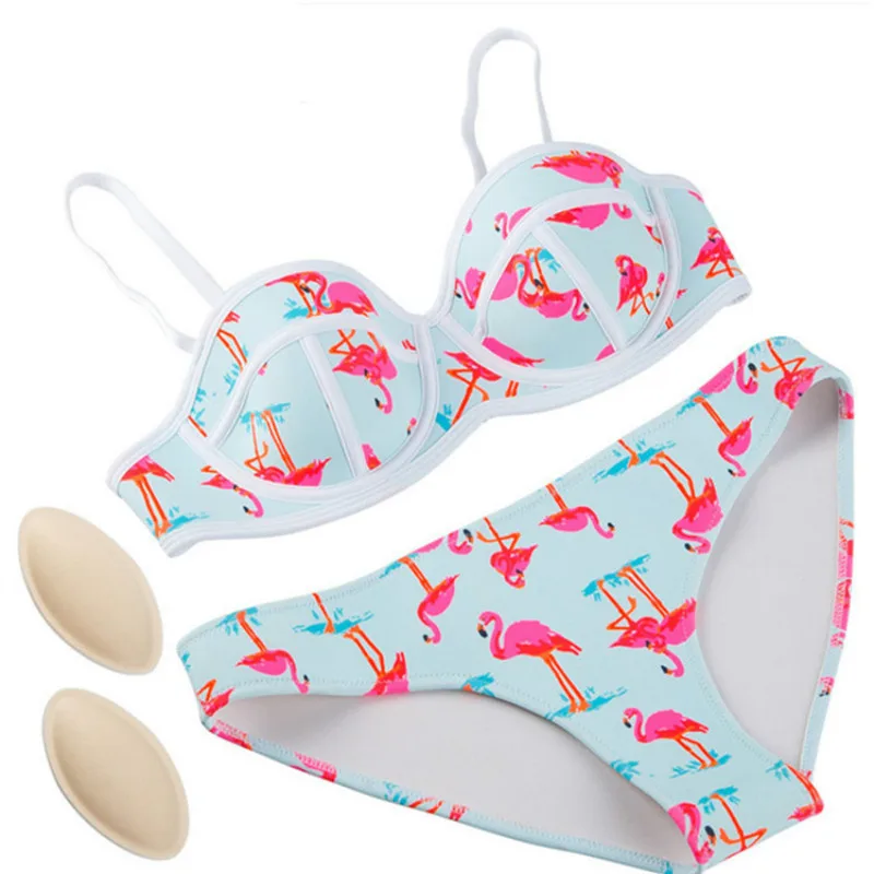 

Micro Bikini 2019 summer explosion swimsuit female swimsuit female sense back swimsuit flamingo gold branch split swimsuit