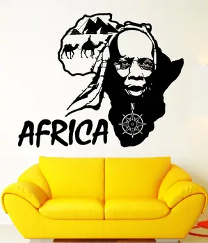 

Wall Stickers Vinyl Decal Africa African Country Travel Map Tourism DT26
