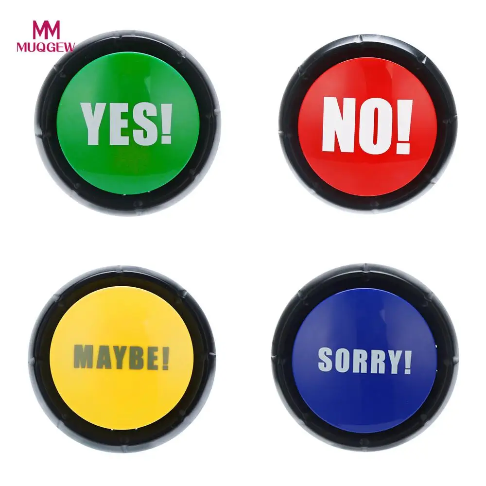 

Yes No Sorry Maybe Button Gag Sound Button Toy Prank Event Party Tool Education Childred's Toys & Hobbies