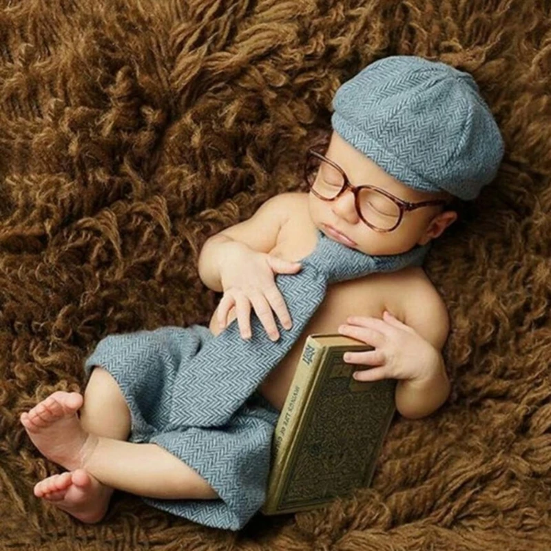 

Newborn Photography Props Baby Boy Gentleman Set Costume Clothing Studio Shoot