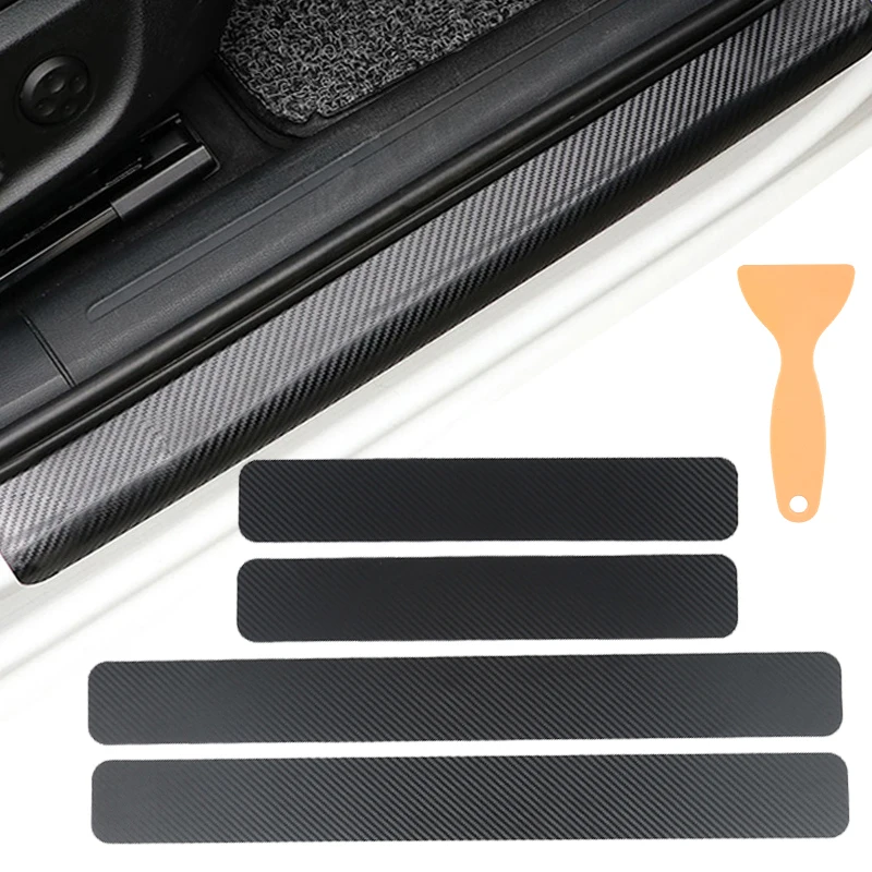 Buy 4pcs Car Protective Film door sill scuff