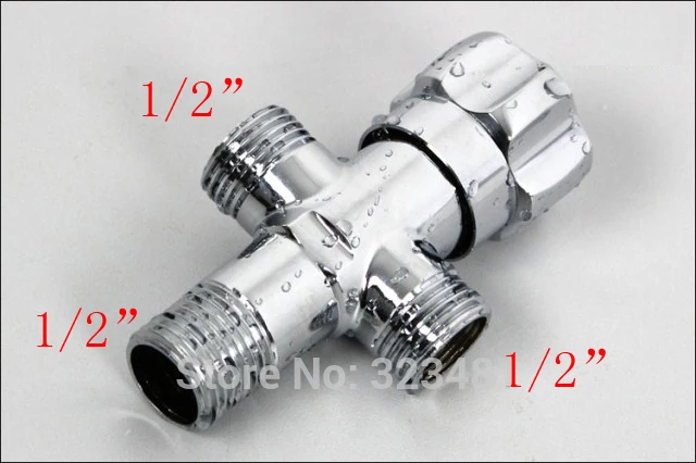 

1 inlet 2 outlet Bidet Toilet angle valve Chrome Plated Brass Dual Water Outlet Angle Check Valve Free Shippping