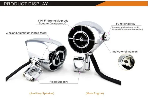 Harley тяжелый мотоцикл Водонепроницаемый Аудио стерео усилитель колонки Hi-Fi звук MP3/WMA Bluetooth USB/AUX