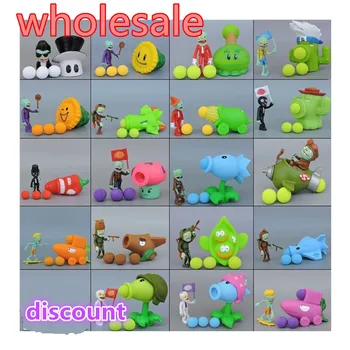 

28pcs New Game PVZ Plants vs Zombies Peashooter PVC Action Figure Model Toys anime figurine pea sunflower Melon 10CM
