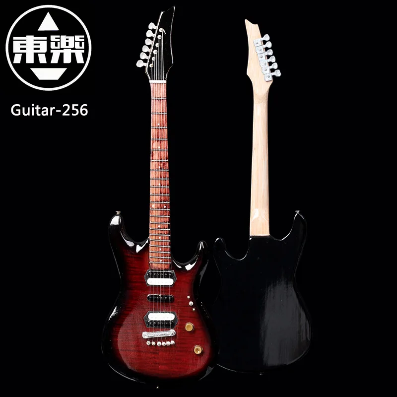 

Wooden Handcrafted Miniature Guitar Model guitar-256 Guitar Display with Case and Stand (Not Actual Guitar! for Display Only!)