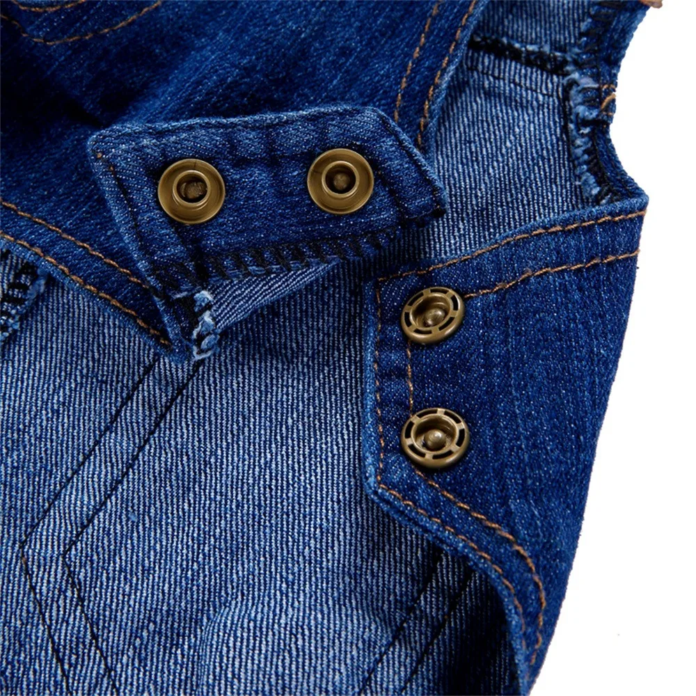 TAILUP джинсовая одежда для животных модные однотонные синие джинсы для маленьких собак Humanized дизайн комбинезоны брюки костюм для собак пальто Прямая поставка 5