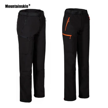 

Mountainskin Men's Softshell Fleece Pants Winter Outdoor Sportswear Hiking Trekking Camping Climbing Skiing Male Trousers VA444