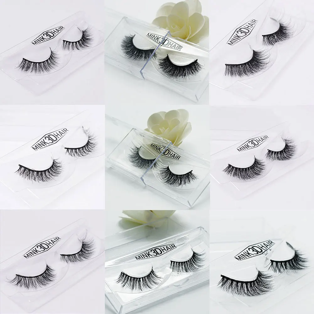 

2019 3D Mink Eyelashes Natural Long False Eyelashes Volume Lashes Beauty Eyelash Extension Tools For Woman Makeup Gift