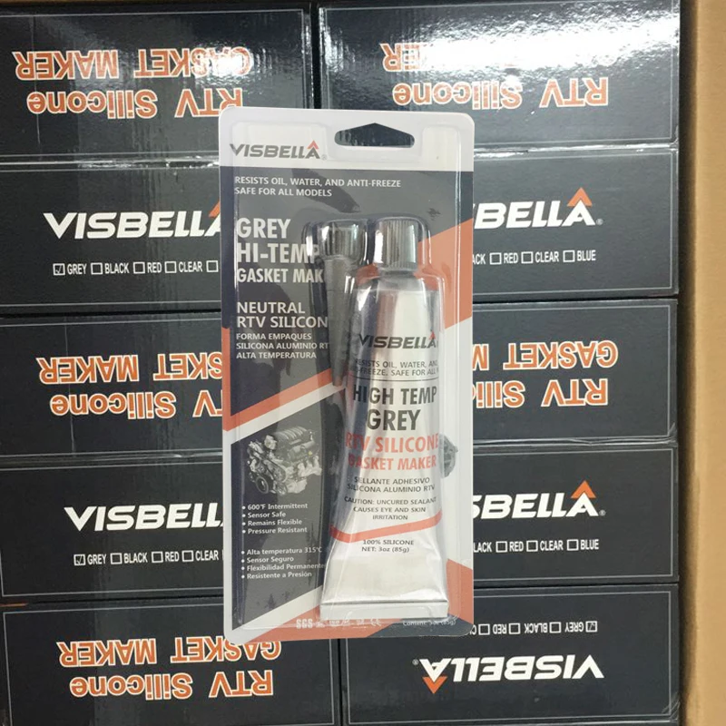 Visbella 144pc/ctn 85g Neutral RTV Gasket Maker Glue Professional Sealant Heat Resistant Silicone Repair Hand Tool Sets Adhesive