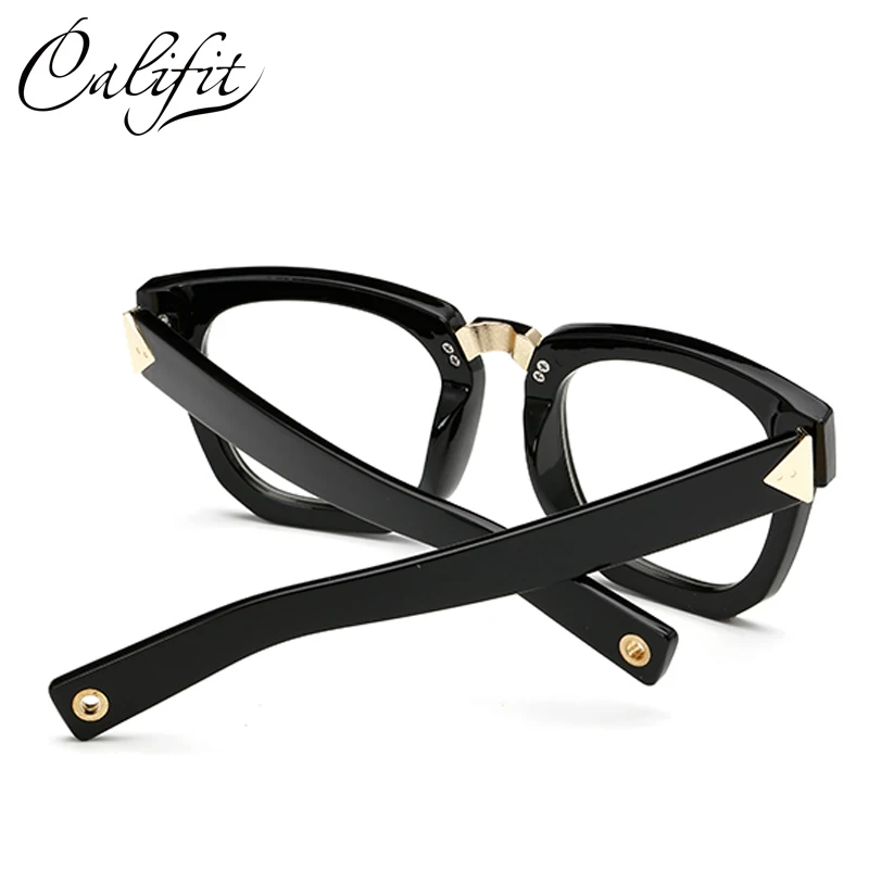 CALIFIT роскошные стеклянные прозрачные линзы солнцезащитные очки для женщин
