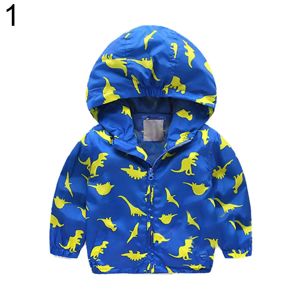 

Fashion Baby Boys Jacket Hoodie Cardigan Coat Kids Cute Dinosaur Print Top Outwear