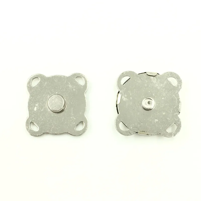 10Pcs Silver Tone Plum Blossom Shape Purse Handbag Closure Magnetic Clasps Fermoirs 19x19mm