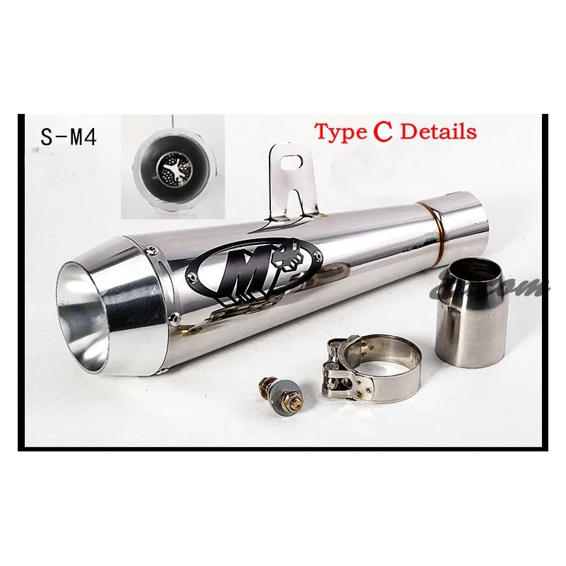 Universal ID 51mm M4 echappement moto escape silenciador R1 Z800 Z750 R6 bn300 bj600 bn600 cb1300 ponteiras de escape
