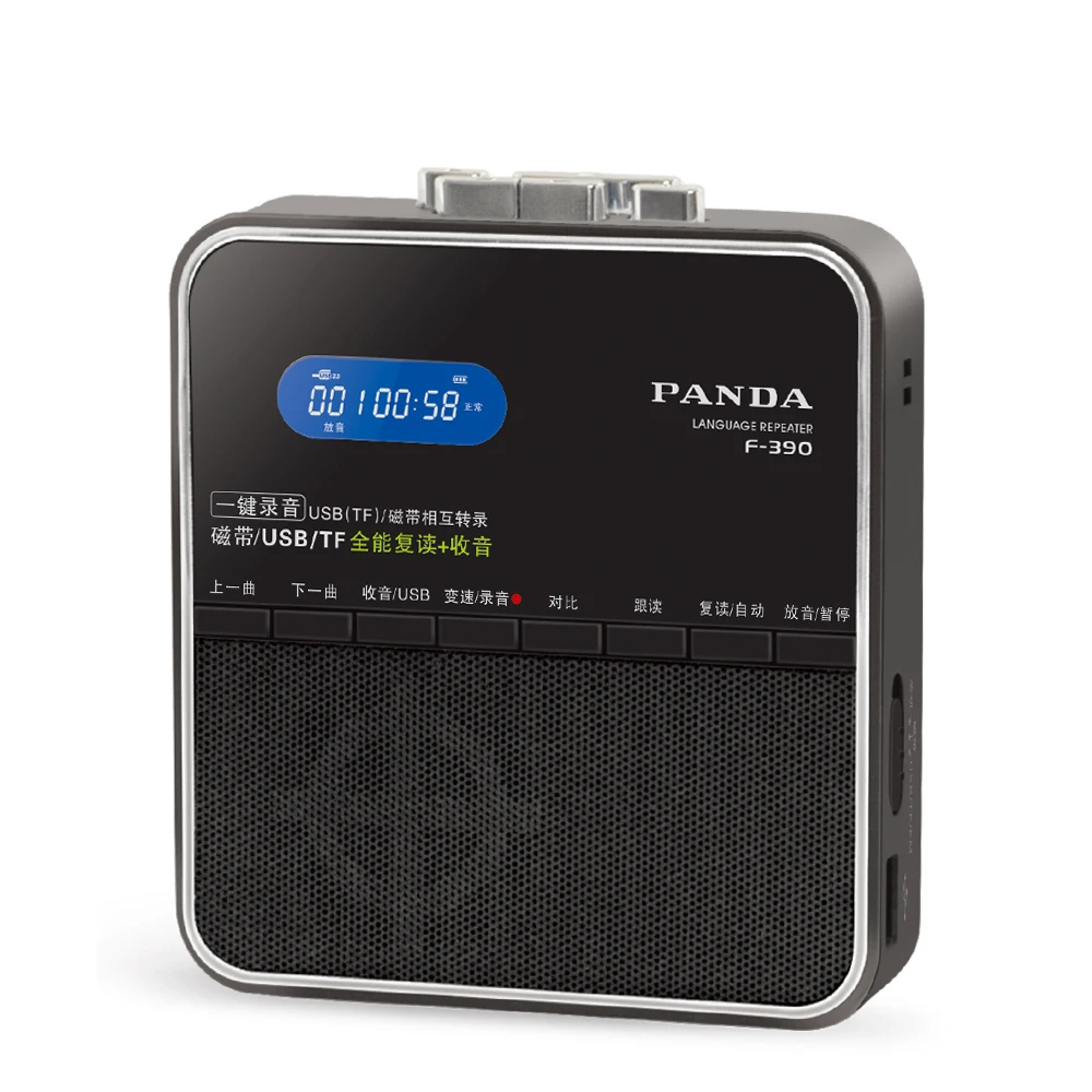PANDA F-390 лента репитера запись транскрипции пятискоростной U-диск TF карта MP3-плеер