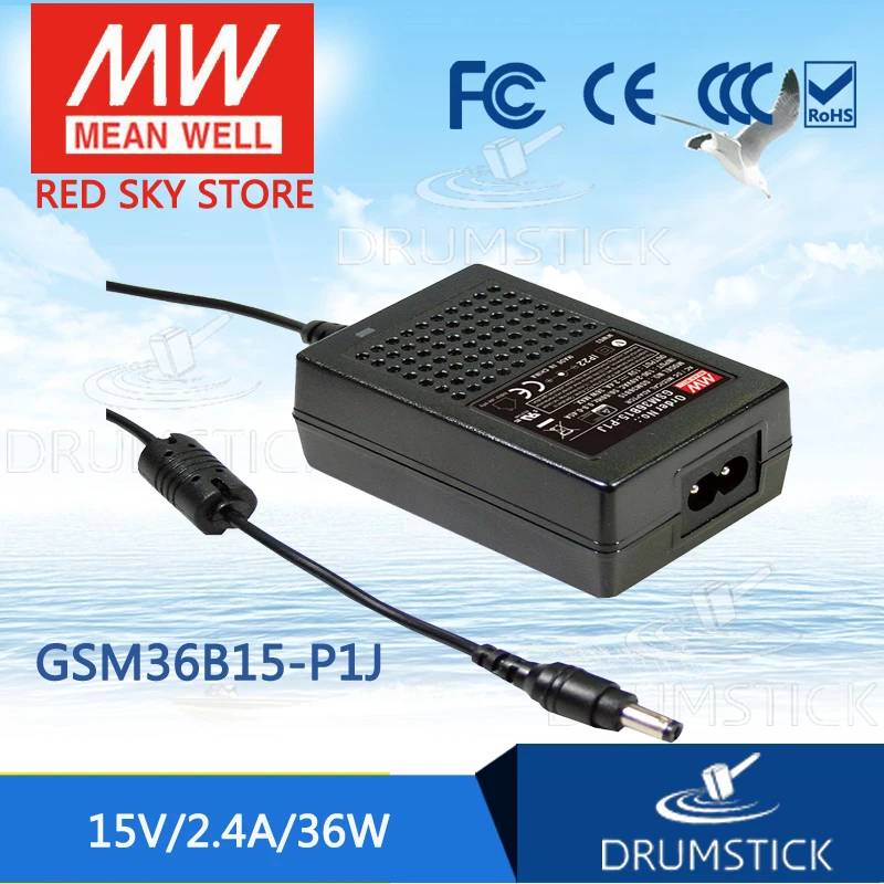 

MEAN WELL GSM36B15-P1J 15V 2.4A meanwell GSM36B 15V 36W AC-DC High Reliability Medical Adaptor