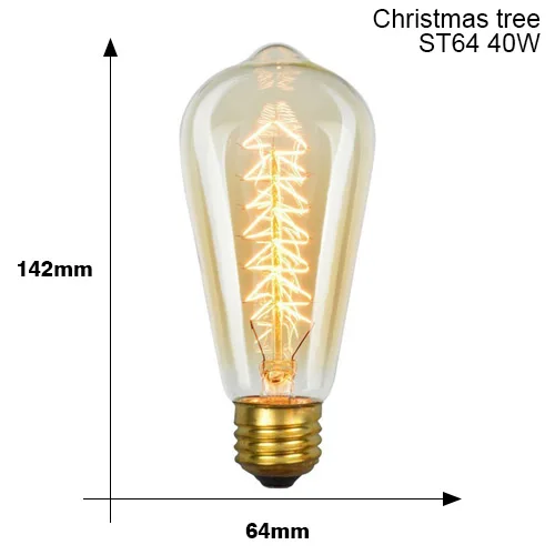 220V ST64 Tree Современный алюминиевый подвесной светильник E27 держатель лампы 110 В 220 В Светодиодный светильник накаливания винтажный Ретро лампа Эдисона Декор Подвесная лампа - Цвет корпуса: 220V ST64 Tree