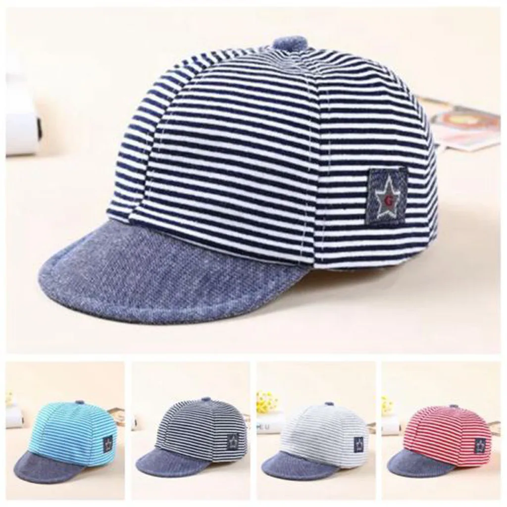 

Baseball Cap Kids Sports Cap Mesh Hat Cotton Beret Stripe Summer Cap Children Accessories Baby Boys Girls Hats casquette enfant