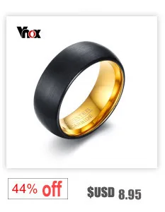 Vnox простой 6 мм реального Вольфрам кольцо обручальное Кольца для Для мужчин Для женщин гладкой ручной полировки