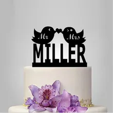 Акриловая Любовь Птица Свадебный торт Топпер/Свадебный стенд/Свадебные украшения/Пользовательский Топпер