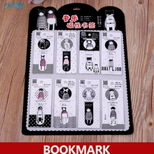 Белая и Черная магнитная закладка с героями мультфильмов, забавные магнитные закладки для книг, магнитные зажимы, маркер для страниц