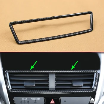 

Carbon Fiber Look Overlay For 2018 2019 Mitsubishi Eclipse Cross Interior Cover Car Front Console Air Vent Outlet Frame Trims