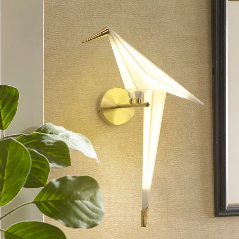  Nordic aisle bedside wall lighting for home Creative design wall decoration lamp Paper crane Sconce - 33011138880