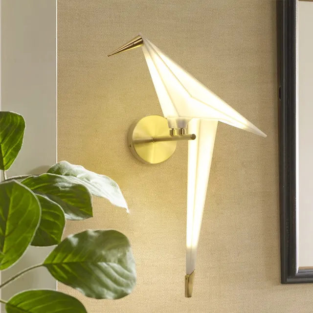 Special Offers Nordic aisle bedside wall lighting for home Creative design wall decoration lamp Paper crane Sconce Bird LED wall light Special Offers Nordic aisle bedside wall lighting for home Creative design wall decoration lamp Paper crane Sconce Bird LED wall light
