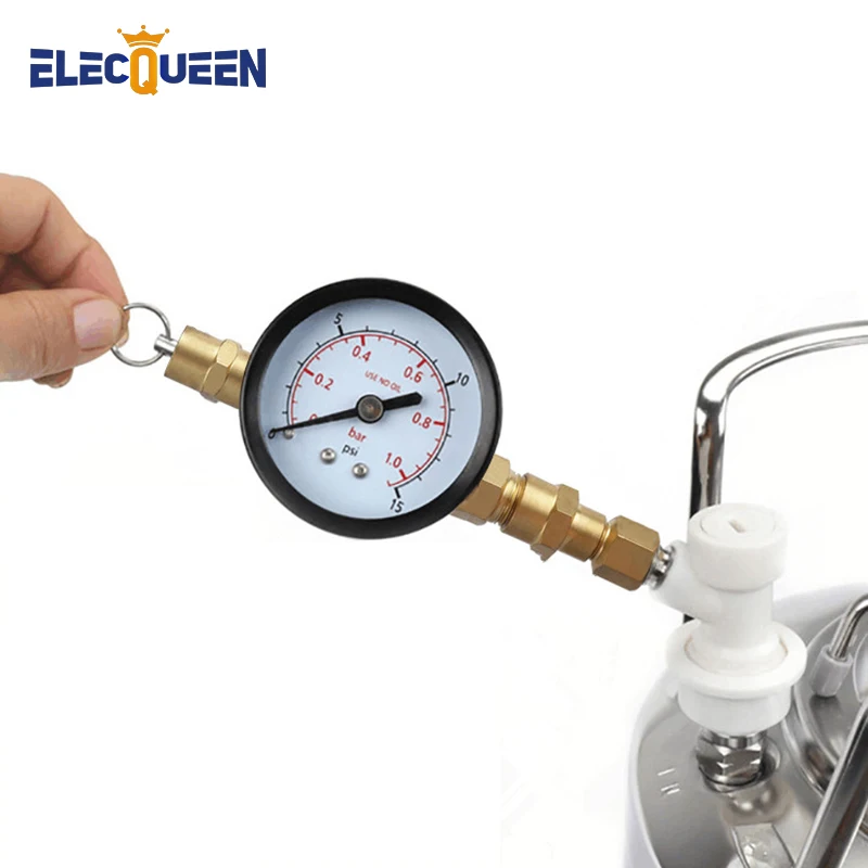 Клапан сброса давления co2 с зарядным устройством манометром 0 15 psi резьбовым