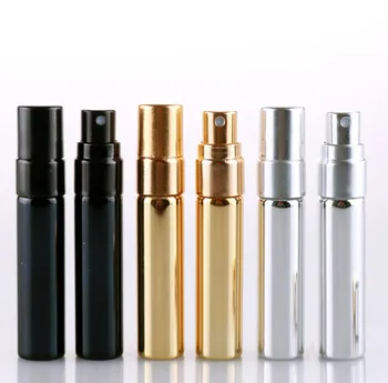 

2017 New 300pcs 5ml UV glass half cover aluminum spray bottle portable cosmetic empty bottle