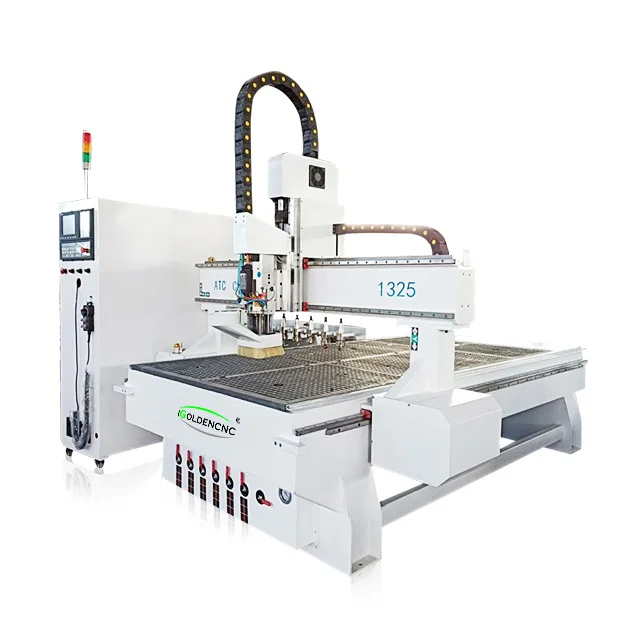 Автоматический 3D 1325 ATC CNC древесины фрезерный станок, деревообрабатывающаая машина делая деревянную дверь