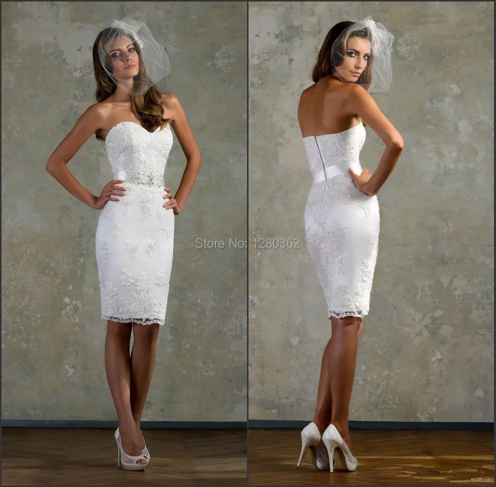 White Short Fitted Prom Dress
