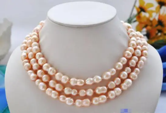 

Hot sale new Style >>>>>48" 19mm pink double baroque freshwater cultured pearl necklace