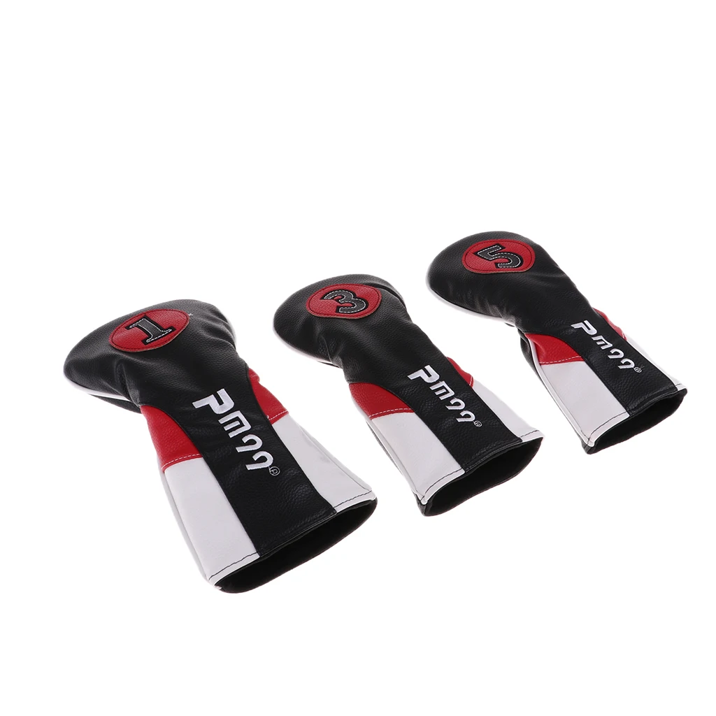 3 قطعة قسط بو نادي الغولف Headcovers #1 3 5 سائق الخشب الممر السالك رئيس أغطية حماية حماة-العالمي صالح