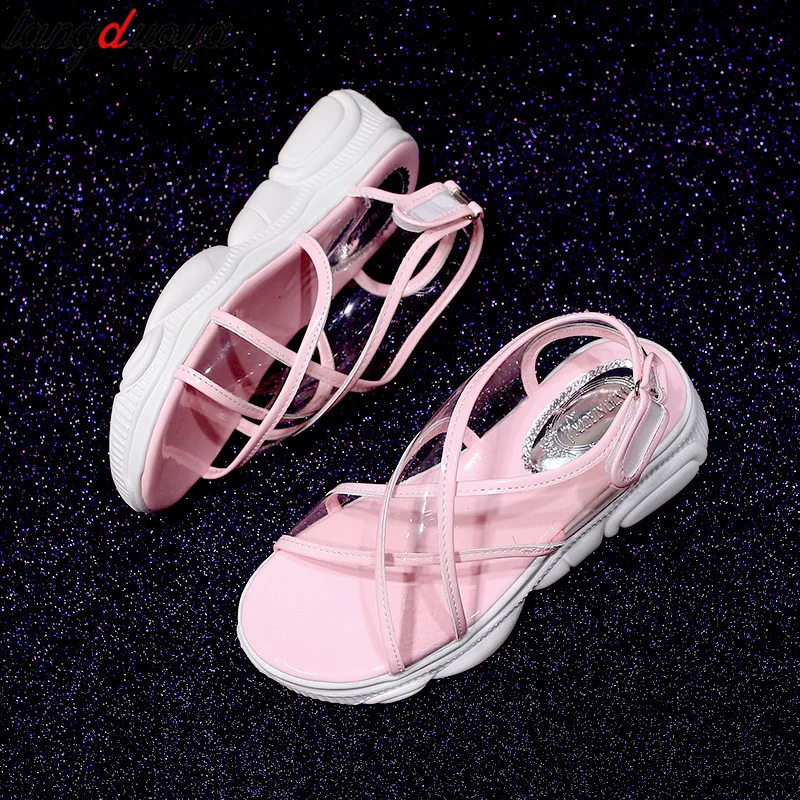 chunky sandals womens shoes platform summer shoes women sandals transparent heel shoes woman 2019 sandalia feminina chunky sandals womens shoes platform summer shoes women sandals transparent heel shoes woman 2019 sandalia feminina