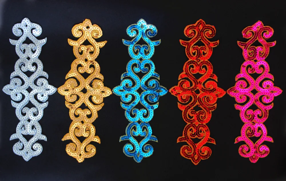 Sequin Iron On Patches Stickers Applique Decals Cloth Embellishment