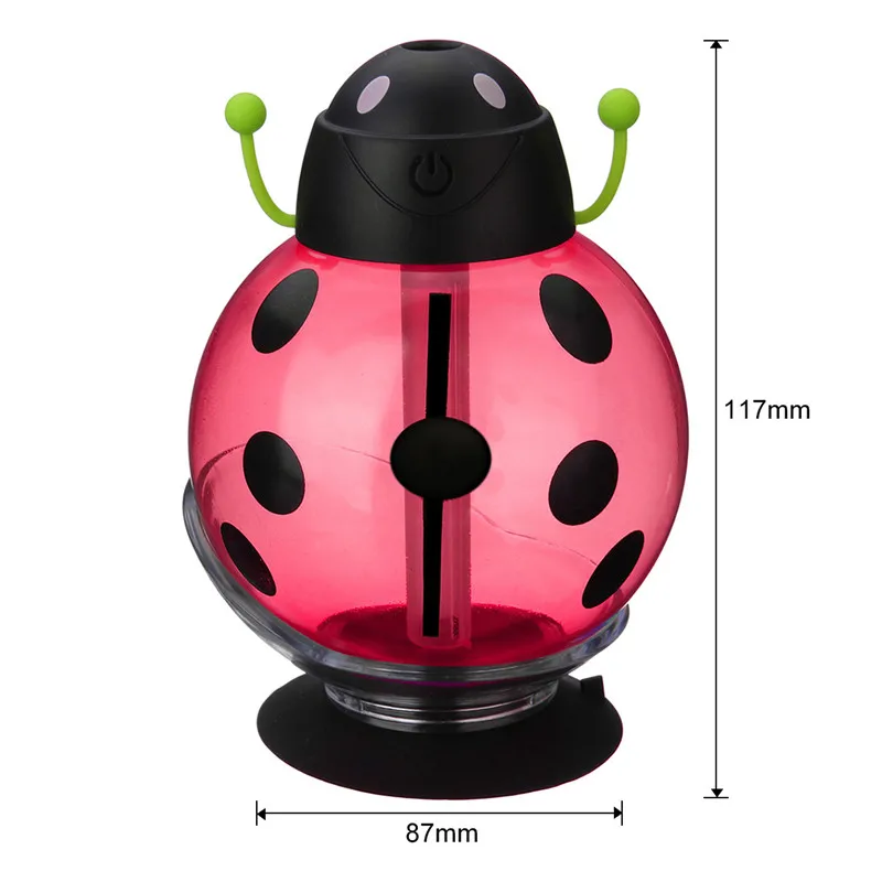 260 мл Beetle Mini USB Ночник мультфильм божья коровка Арома диффузный увлажнитель воздуха тумана автомобиля Детские аксессуары для спальни